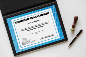 1 Sun Solar Customer Certificate